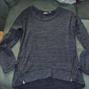 ATHLETA Cityscape Blue zip up sweater Medium M